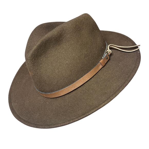 Dorfman Pacific Brown Felt Wool Indiana Jones USA made Cowboy Hat Mens Large - Picture 1 of 6